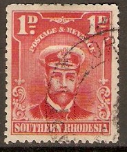 Southern Rhodesia 1924 1d Bright rose. SG2.